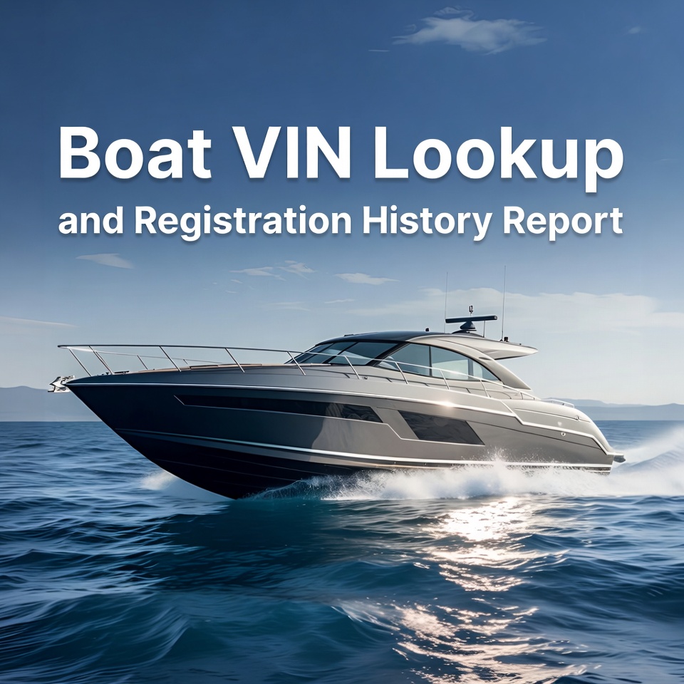 Boat VIN lookup and Registration History Report