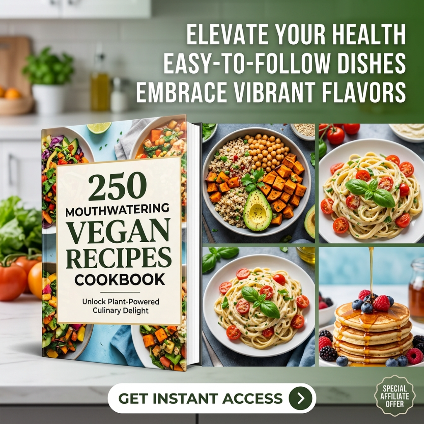 250 Mouthwatering Vegan Recipes Cookbook